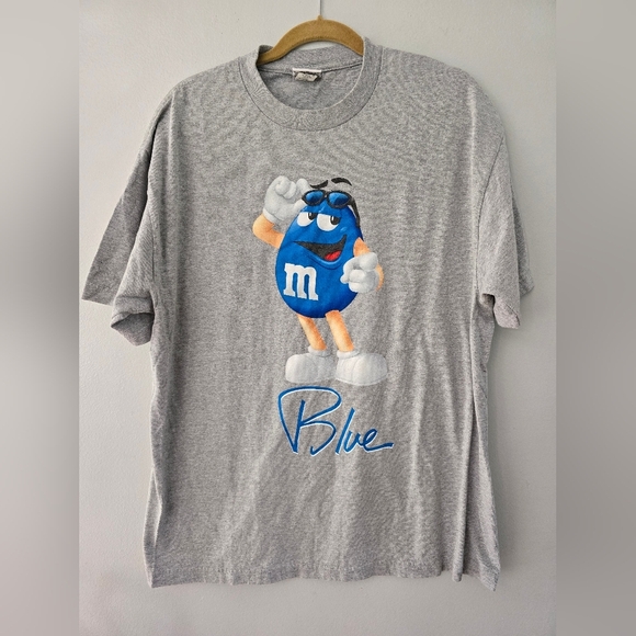M&M World Chocolate Candy Character BLUE T-Shirt Men’s Size XL - Picture 1 of 8